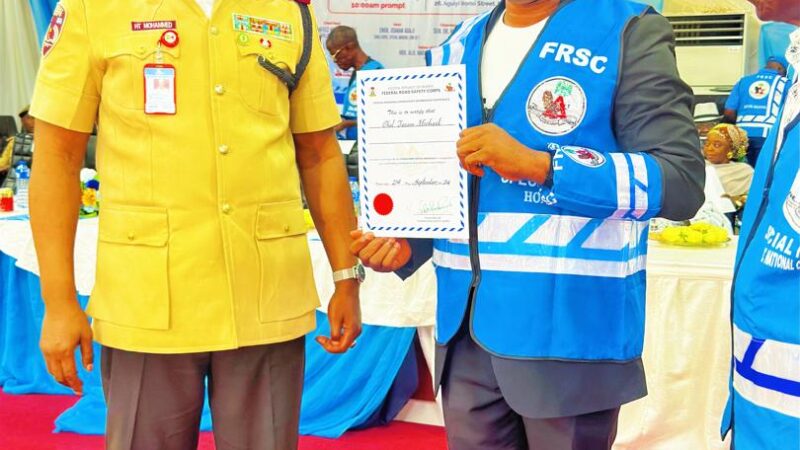 FEDERAL ROAD SAFETY CORPS HONORS AND DECORATES JESAM MICHAEL AS SPECIAL MARSHAL